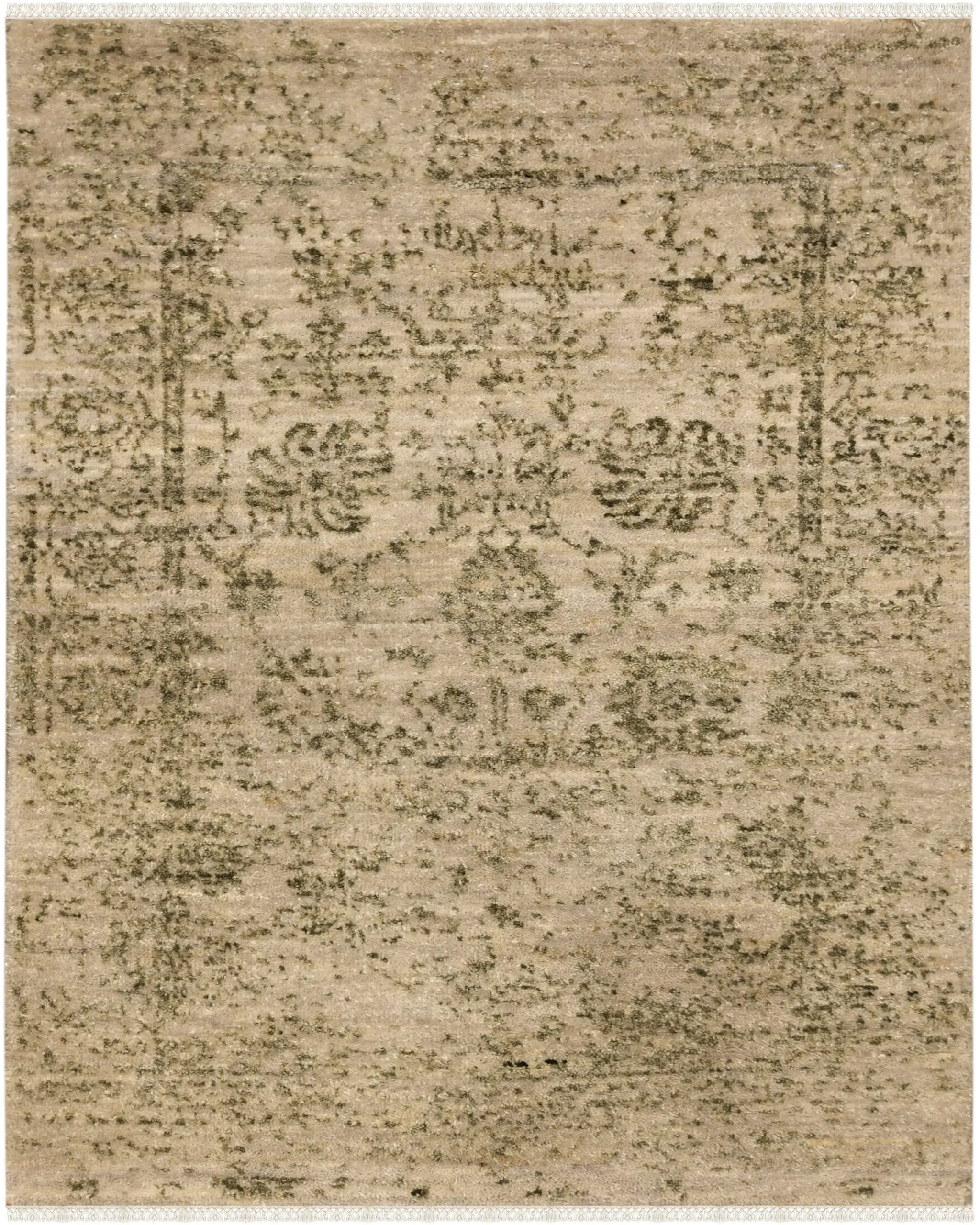 Elysian Silver Mist hand knotted rug for living room