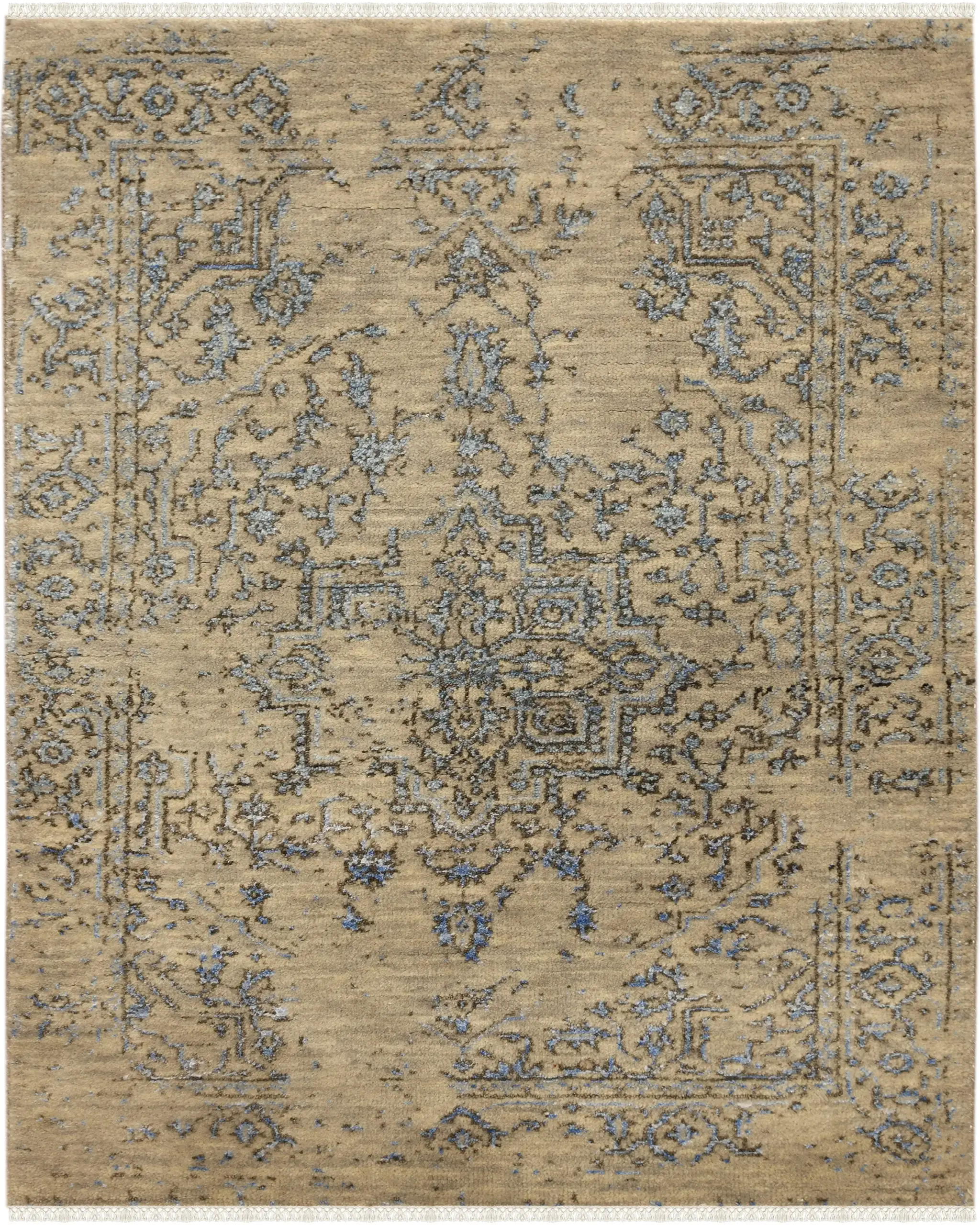 Serene Oushak Mirage hand knotted rug for living room