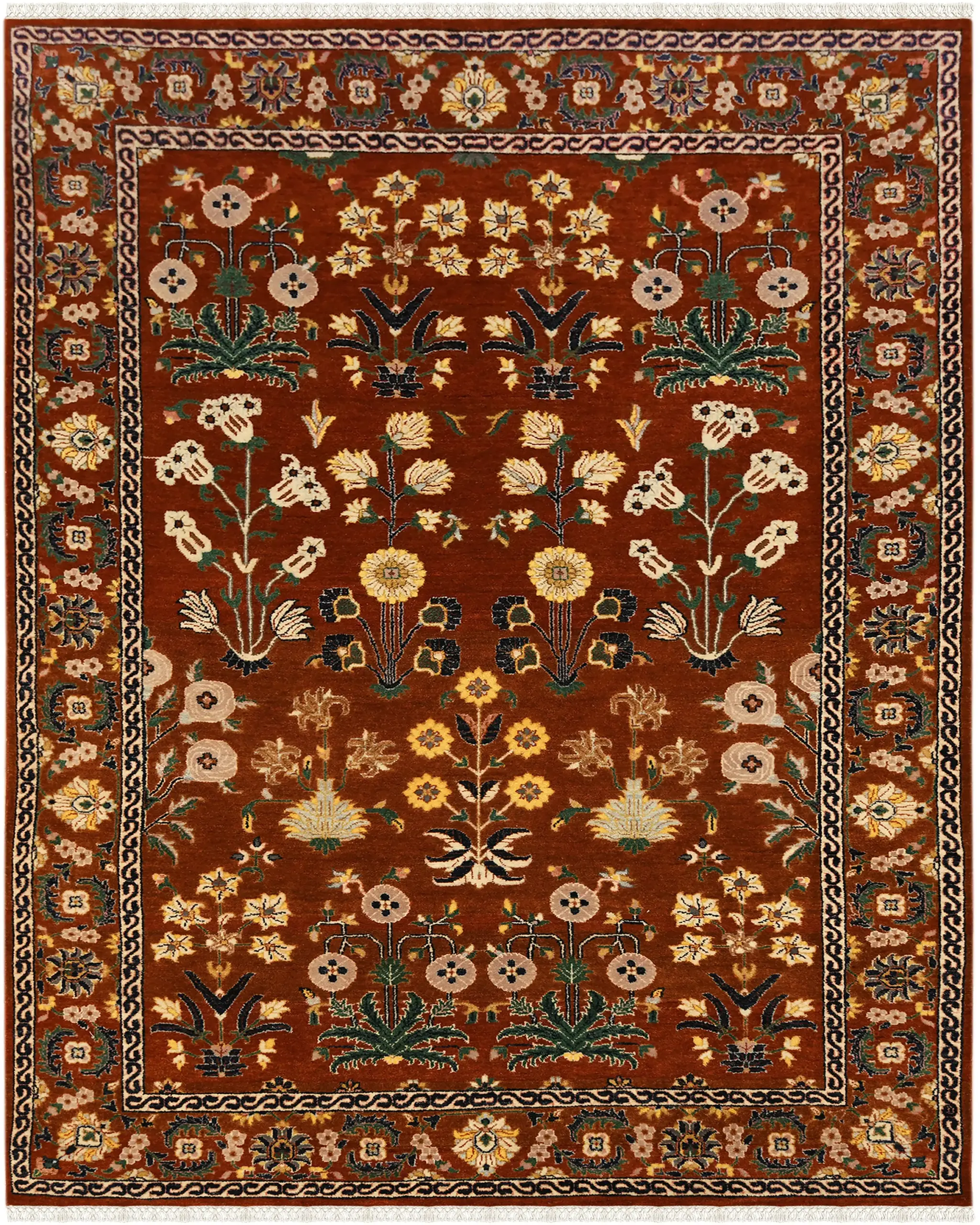 Royal Kashan Medallion hand knotted rug for living room