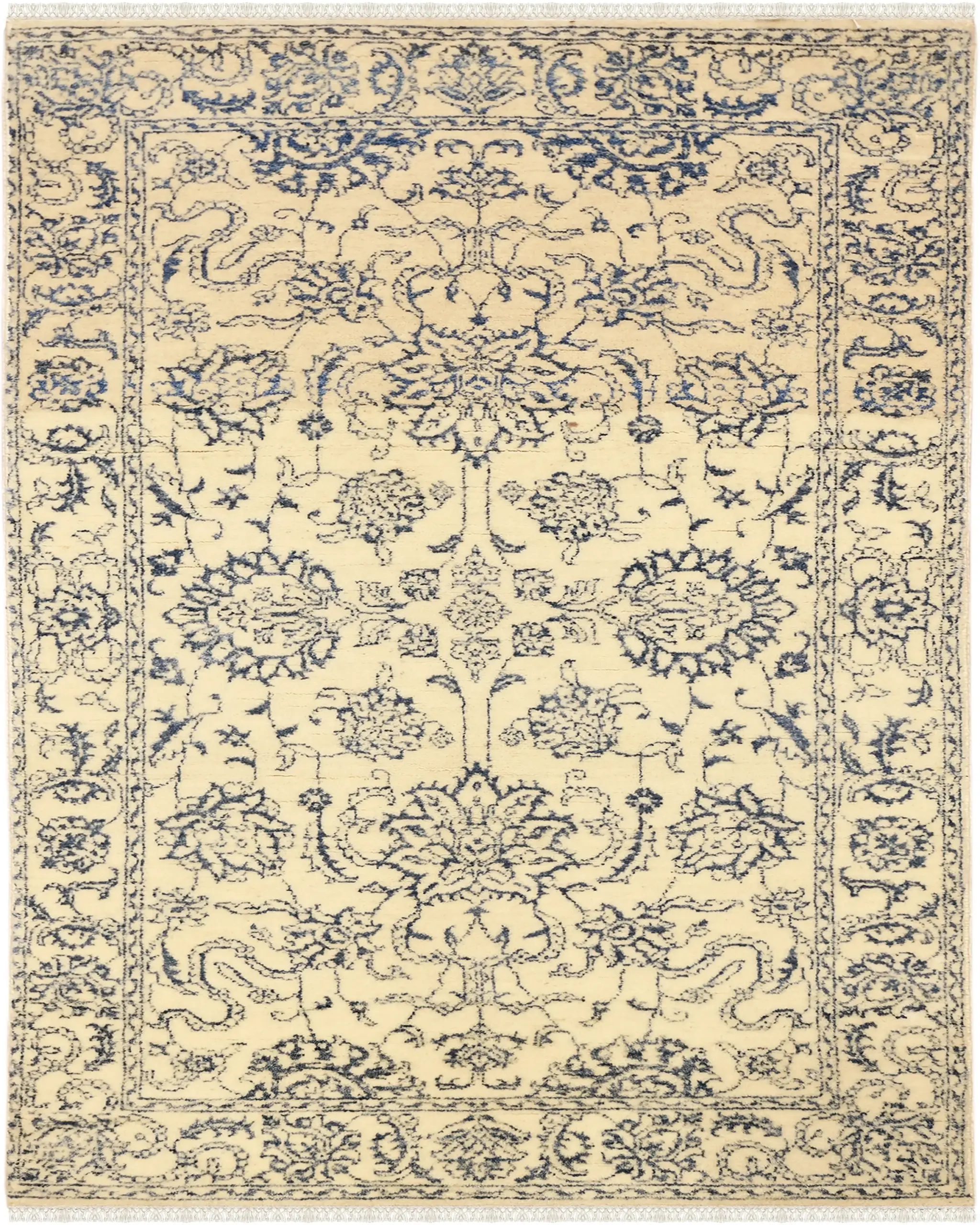 Geometric Labyrinth hand knotted rug for living room