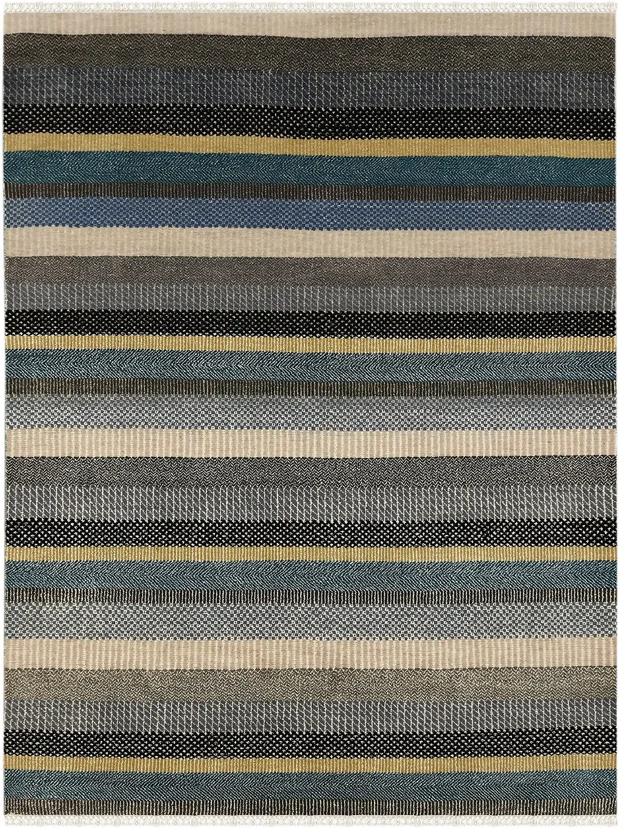 Luminous Lehriya Wave hand knotted rug for living room